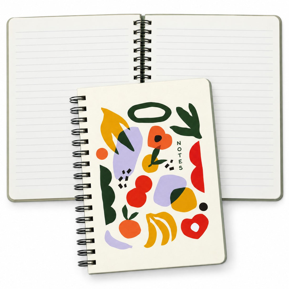 CAHIER DE NOTES- MEDIUM- FRUITS ABSTRAIT - PBI LIVRES NOTES
