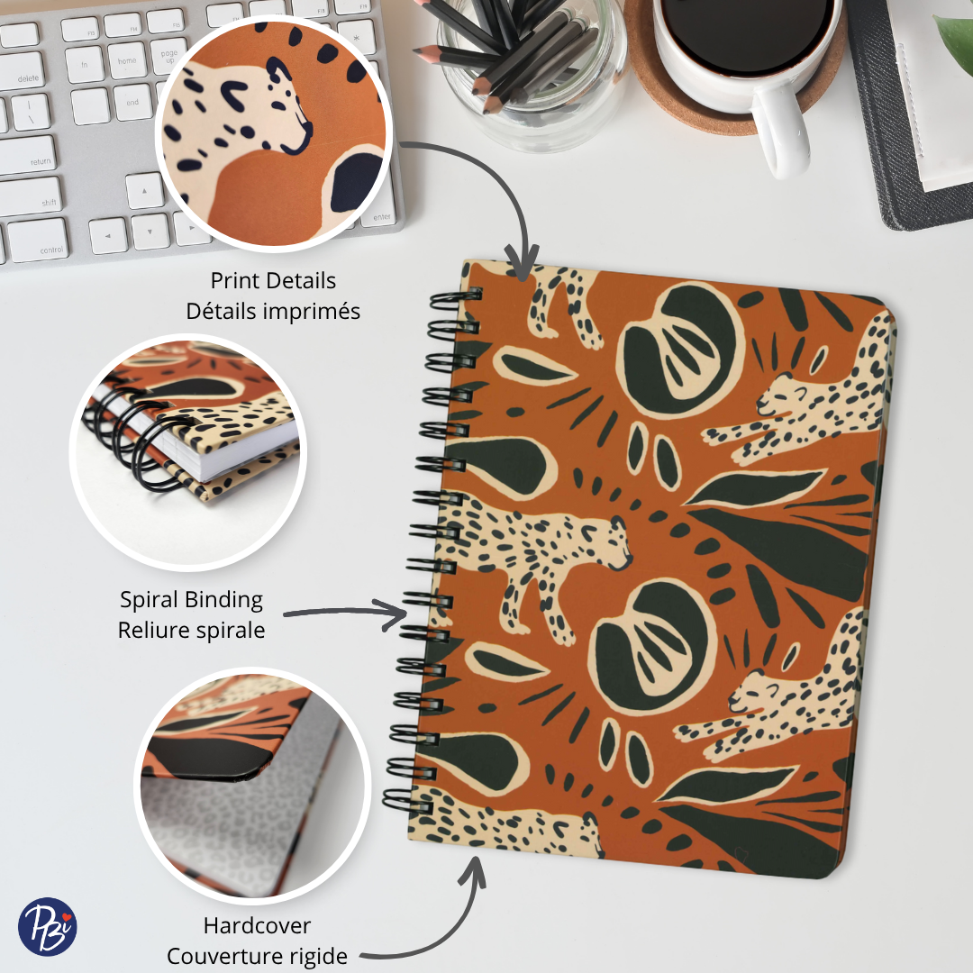 CAHIER DE NOTES - MOTIF GUEPARD PBI LIVRES NOTES