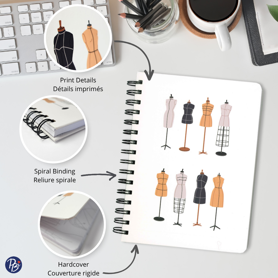 CAHIER DE NOTES MEDIUM- MODE PBI LIVRES NOTES