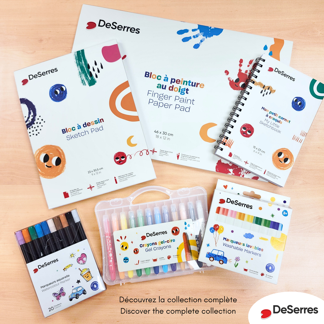 BLOC À PEINTURE AU DOIGT POUR ENFANTS DESERRES