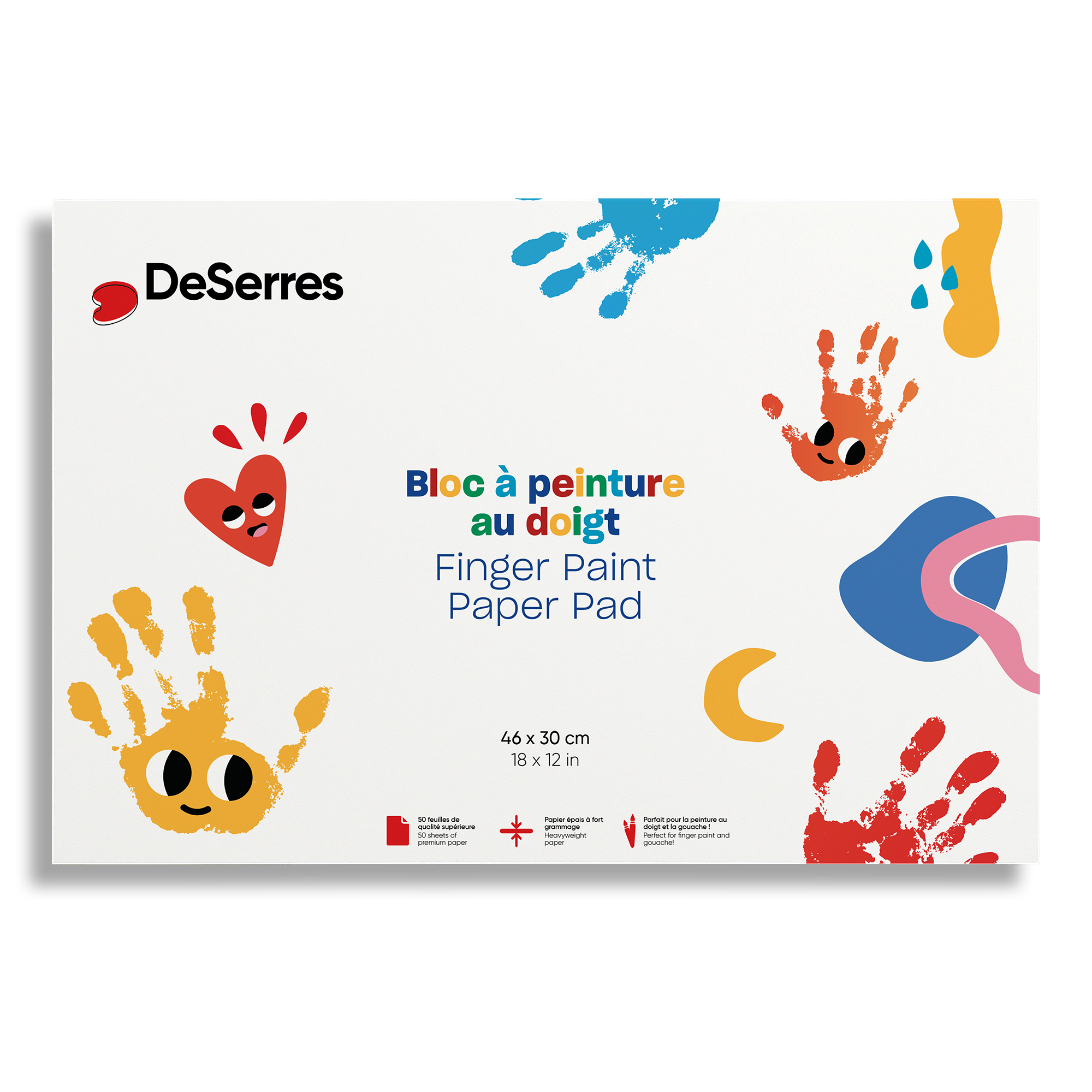 BLOC À PEINTURE AU DOIGT POUR ENFANTS DESERRES DESERRES