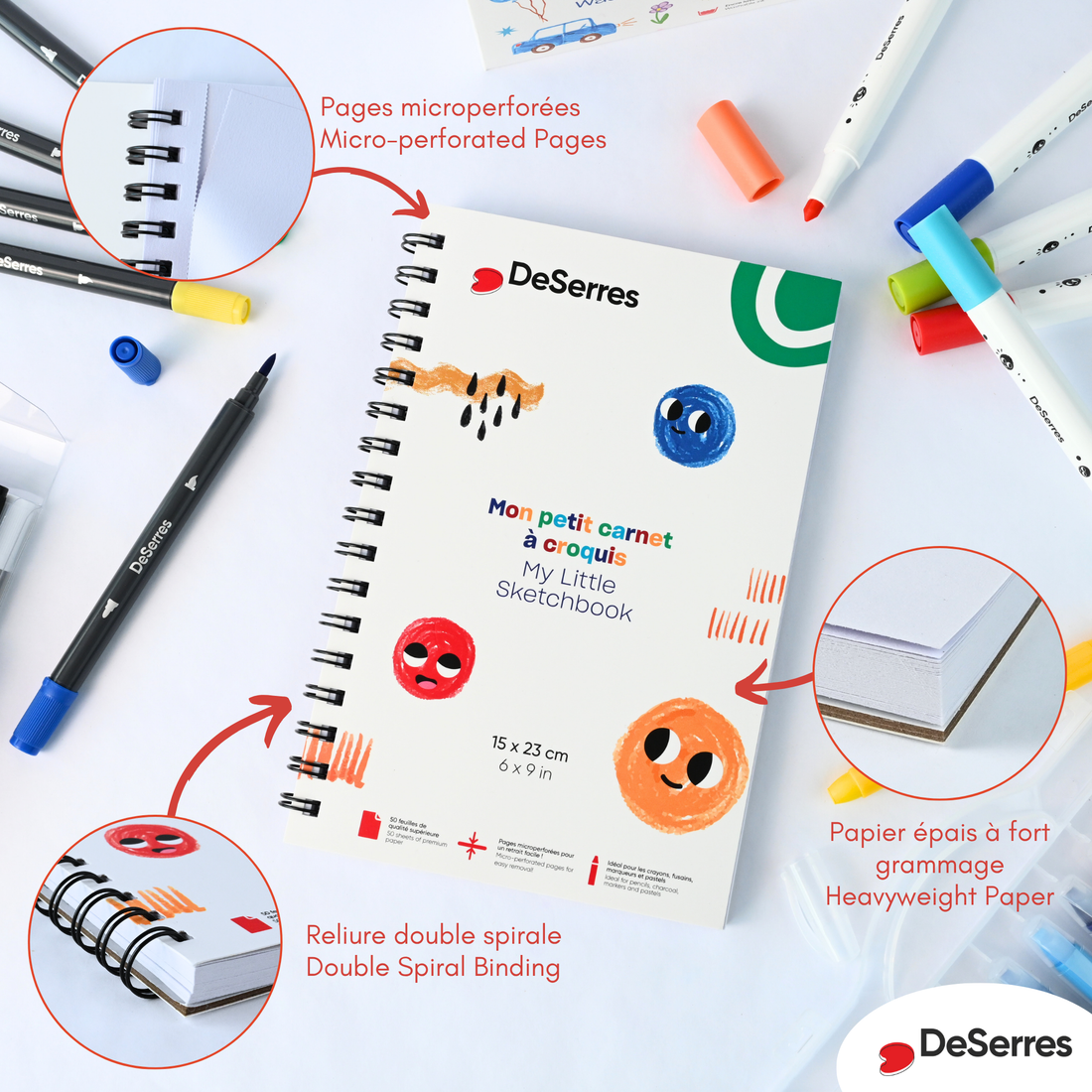 MON PETIT CARNET À CROQUIS POUR ENFANTS DESERRES