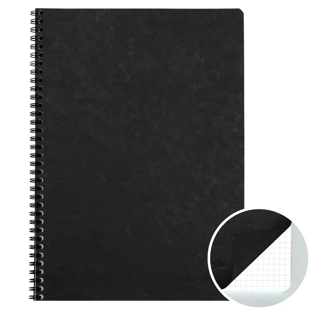 Age-bag cahier reliure intégrale 5/5 -noir- A4. 100 pages (21x29.7cm) CLAIREFONTAINE
