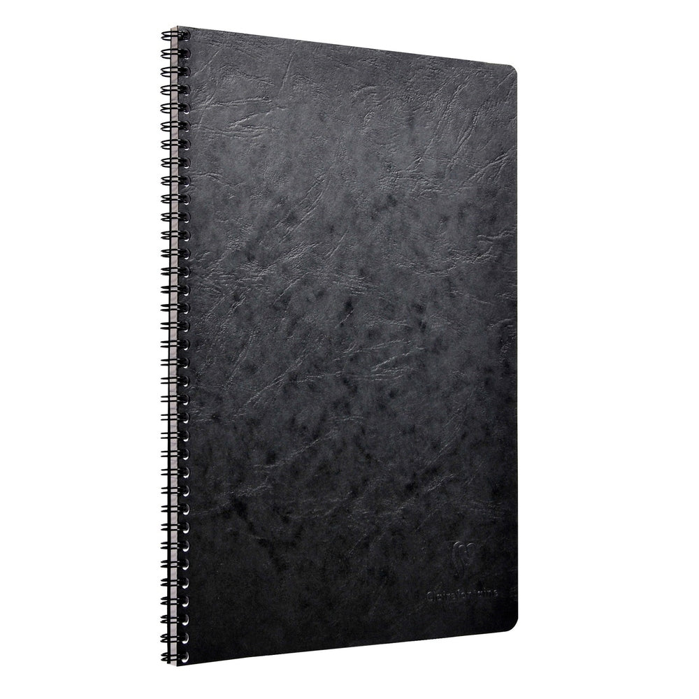 Age-Bag Cahier  à reliure spiraleLined 100P 8¼X11¾ Noir CLAIREFONTAINE
