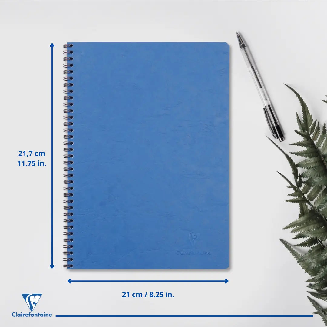 Age-bag cahier reliure intégrale ligné+M -bleu- A4. 100 pages (21x29.7cm) CLAIREFONTAINE