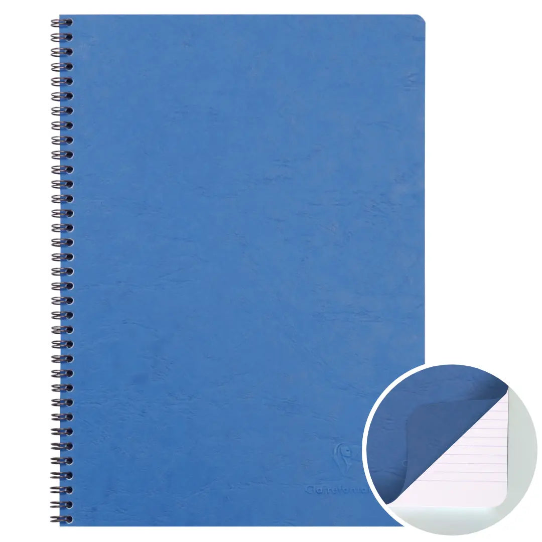 Age-bag cahier reliure intégrale ligné+M -bleu- A4. 100 pages (21x29.7cm) CLAIREFONTAINE