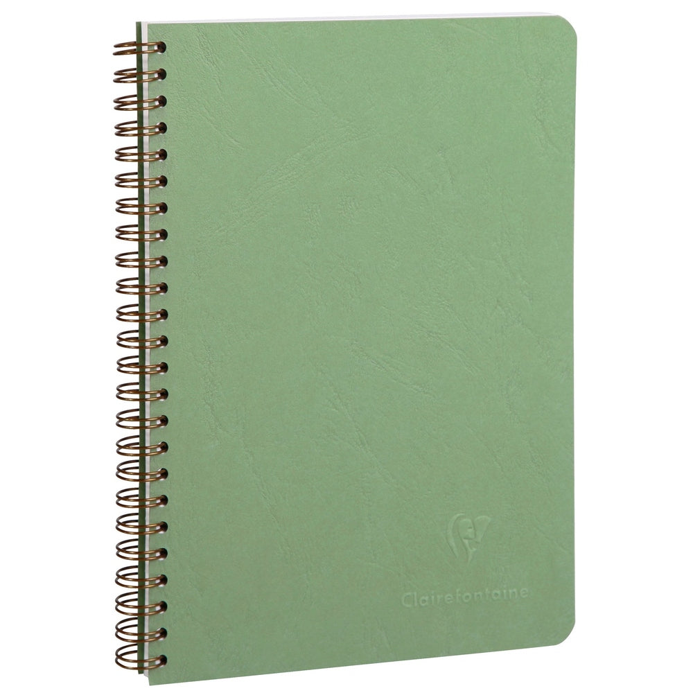 Age-Bag Cahier à reliure spirale Graphique 100P 5¾X8¼ Vert CLAIREFONTAINE