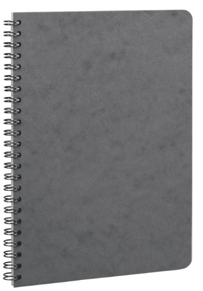 Age-Bag Cahier à reliure spirale Graph100P 5¾X8¼ Gris CLAIREFONTAINE