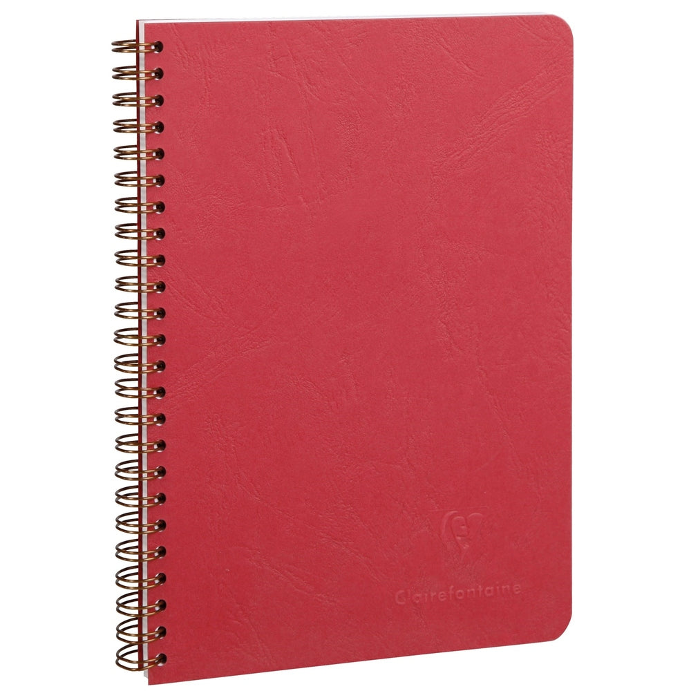 Age-Bag Cahier à reliure spirale ligné100P 5¾X8¼ Rouge CLAIREFONTAINE