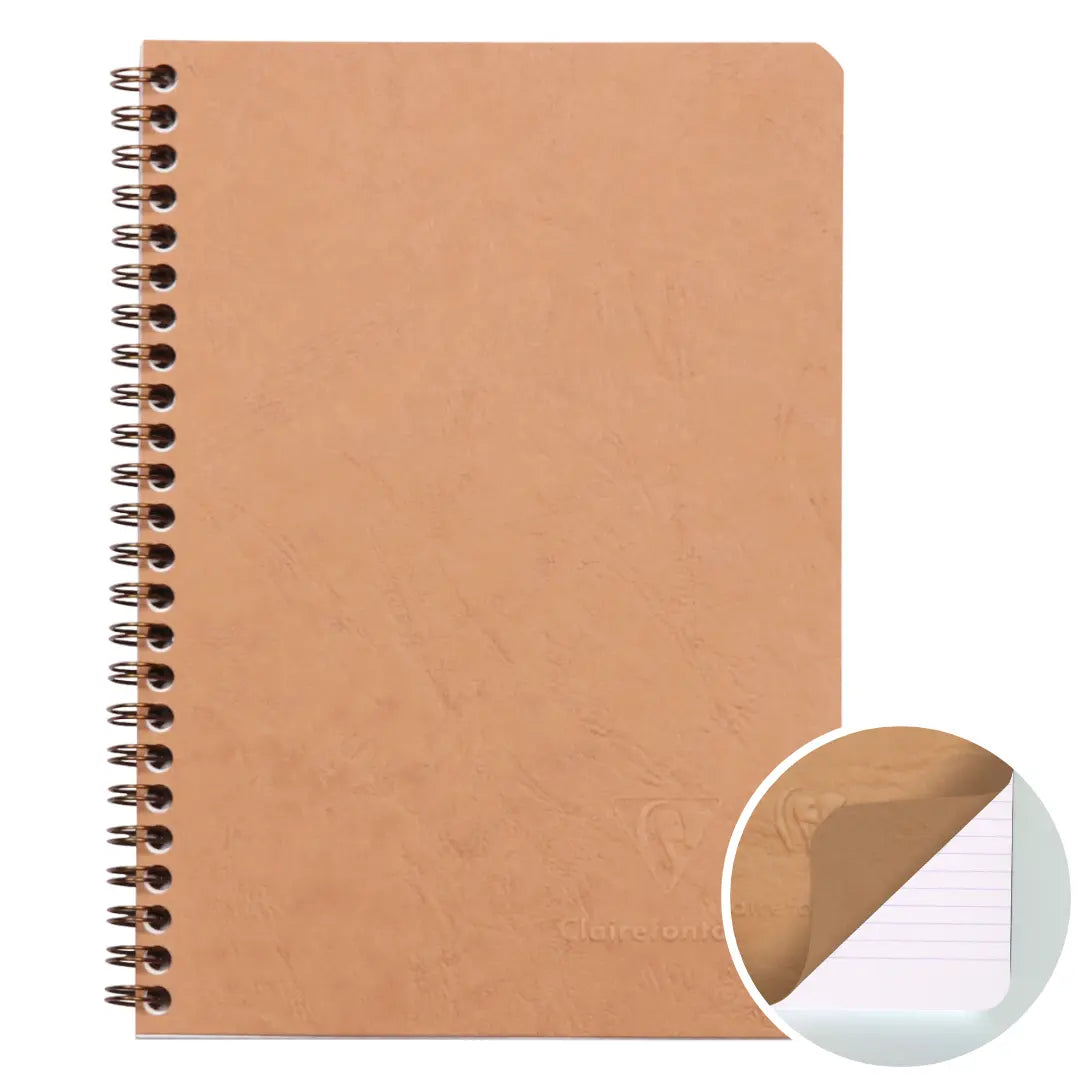 Age-bag cahier reliure intégrale ligné -tabac- A5. 100 pages (14.8x21cm) CLAIREFONTAINE