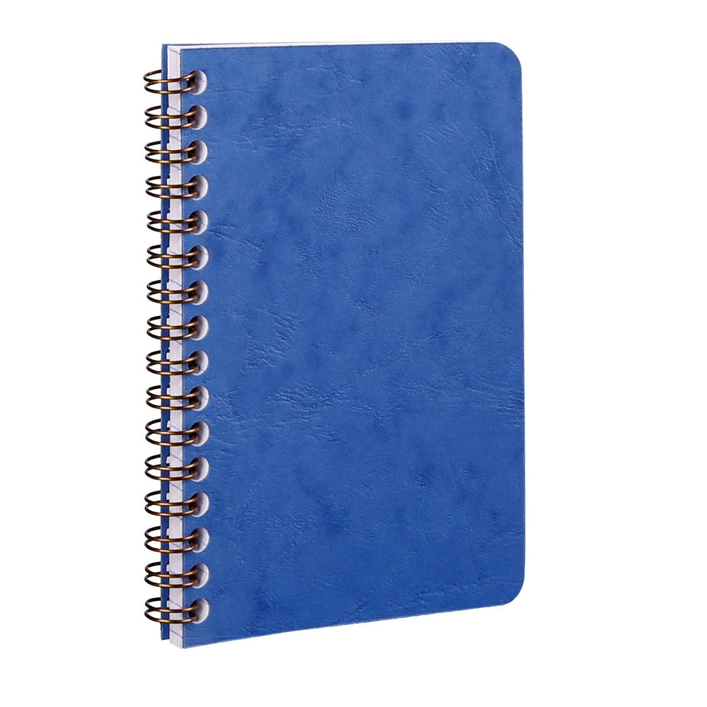 Age-Bag Cahier à reliure spirale ligné 100P 3¾X5½ Bleu CLAIREFONTAINE