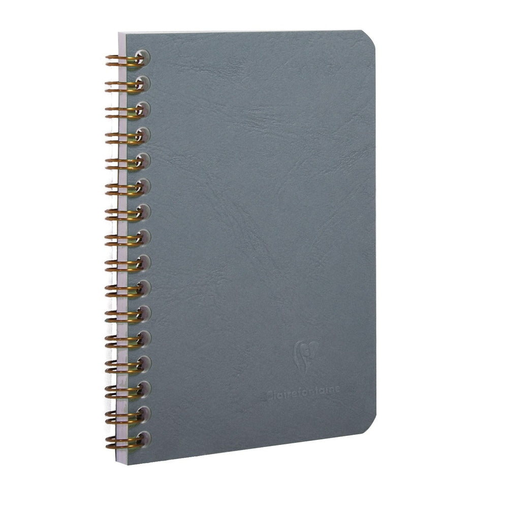 Age-Bag Cahier à reliure spirale ligné 100P 3¾X5½ Gris CLAIREFONTAINE