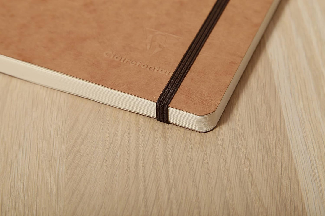Cahier Agebag My Essential Carré Dot Tabac Dos cousu Brochure 192 pages A5 (14,8 × 21 cm)