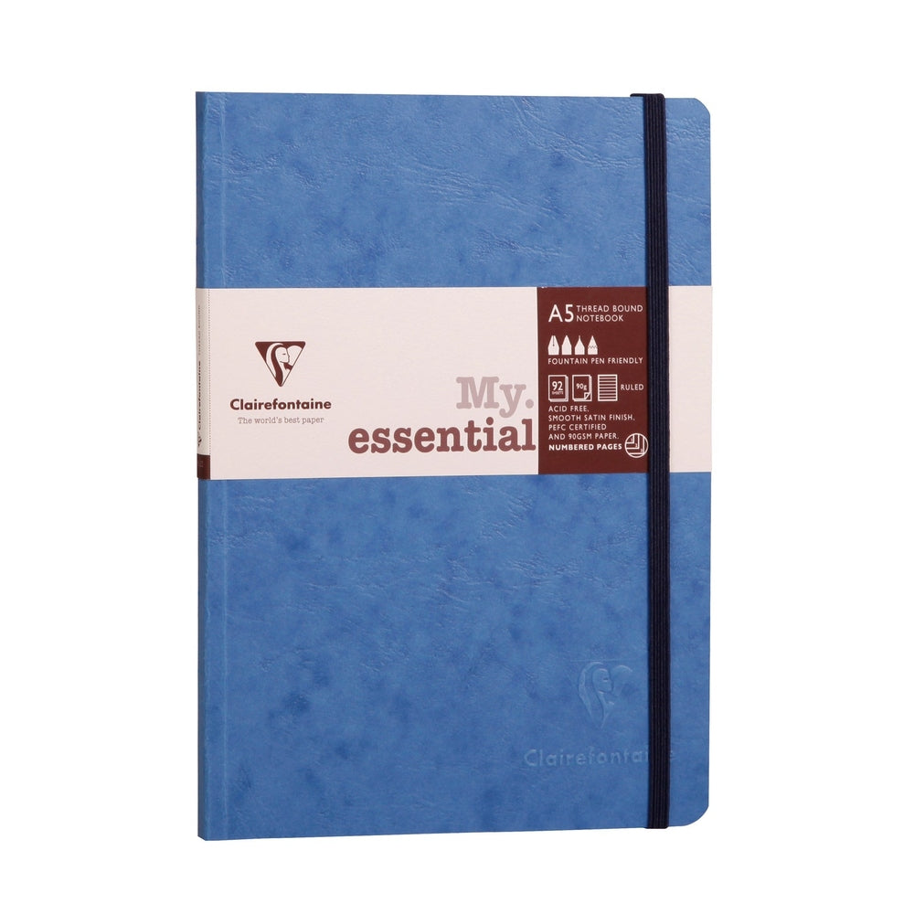 Age-Bag Cahier Collection Essentiel Ligné 5¾X8¼ Bleu CLAIREFONTAINE