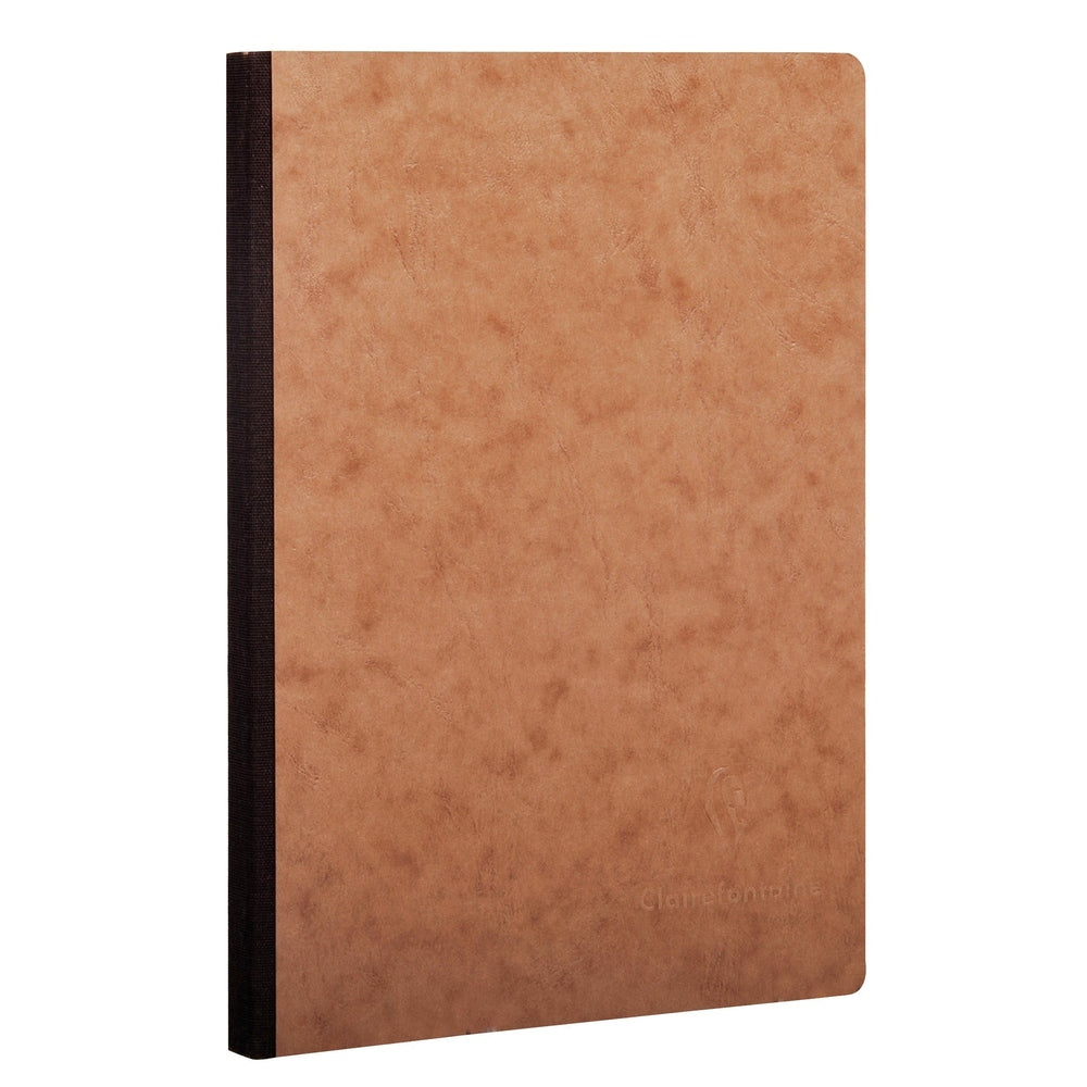 Age-Bag Cahier  relié en tissu à pois 5¾X8¼ Tan CLAIREFONTAINE