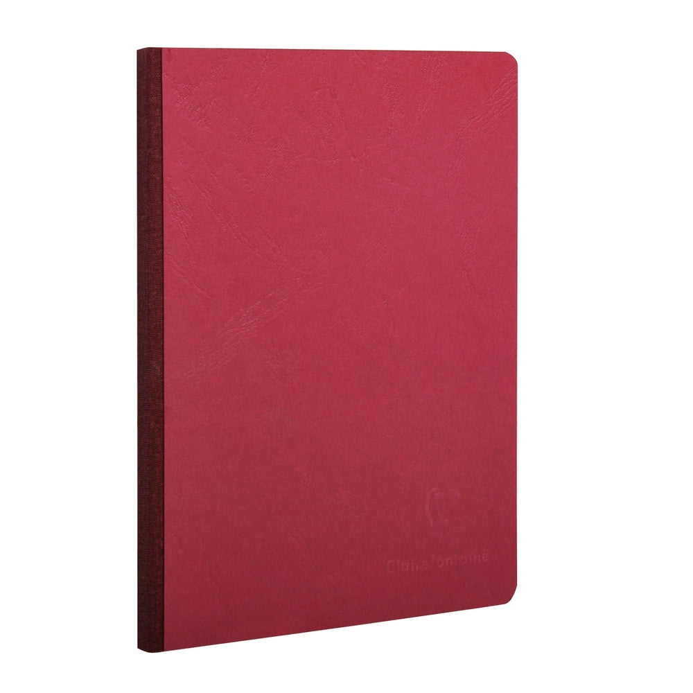 Age-Bag Cahier relié en toile ligné 5¾X8¼ rouge CLAIREFONTAINE