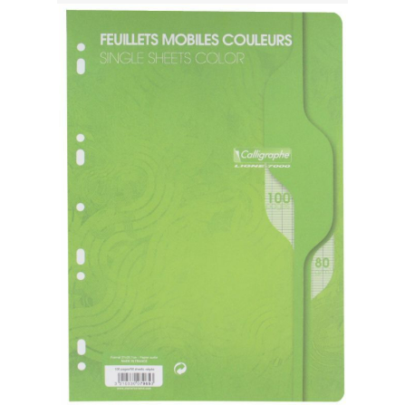 Feuilles mobiles 50S A4 Vert CLAIREFONTAINE