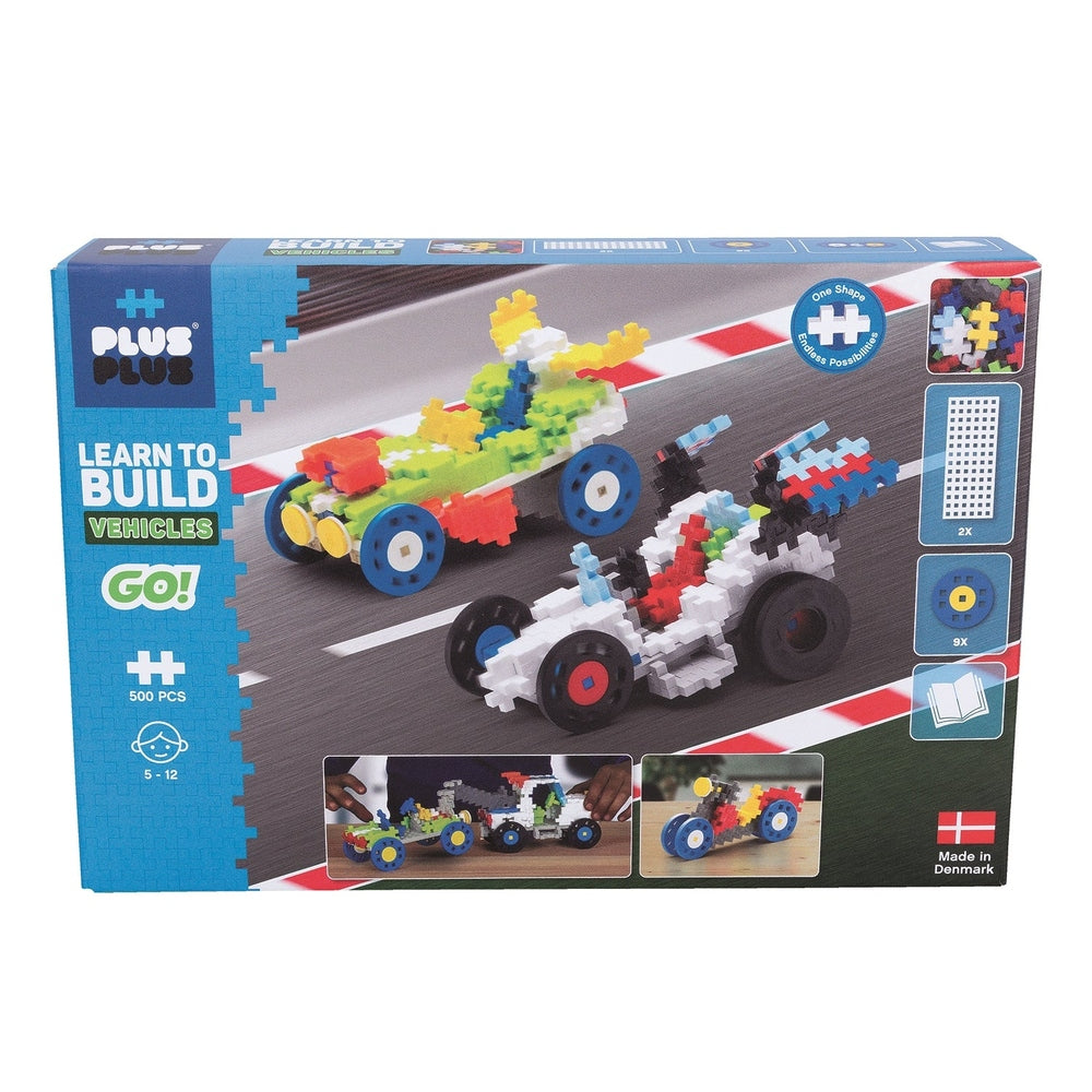 GO!  LEARN TO BUILD - VEHICLES - 500pcs PLUS PLUS