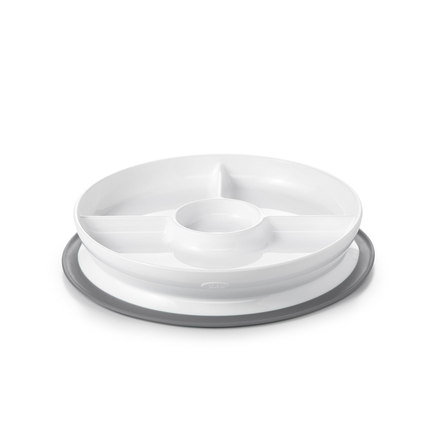 ASSIETTE COMPARTIMENTÉE À VENTOUSE - GRIS OXO TOT