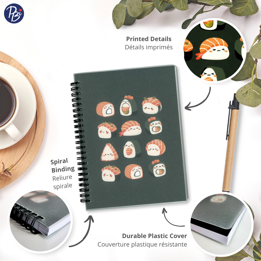 CAHIER DE NOTES- SUSHI PBI LIVRES NOTES