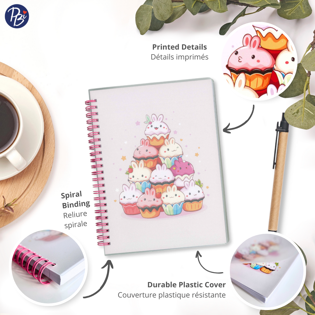 CAHIER DE NOTES- CUPCAKES KAWAII PBI LIVRES NOTES