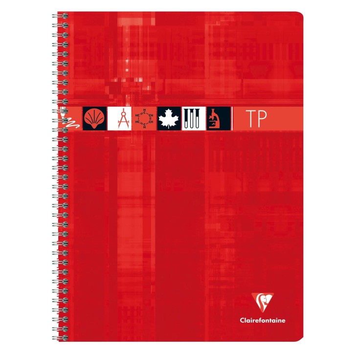 Cahier travaux pratiques reliure intégrale seyès -assortis- 80 pages (24x32cm) CLAIREFONTAINE