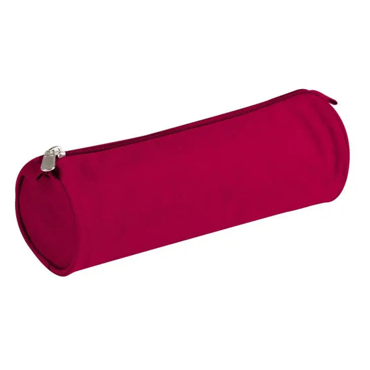 Trousse ronde - polyester 600 deniers -rouge (7x22cm) CLAIREFONTAINE