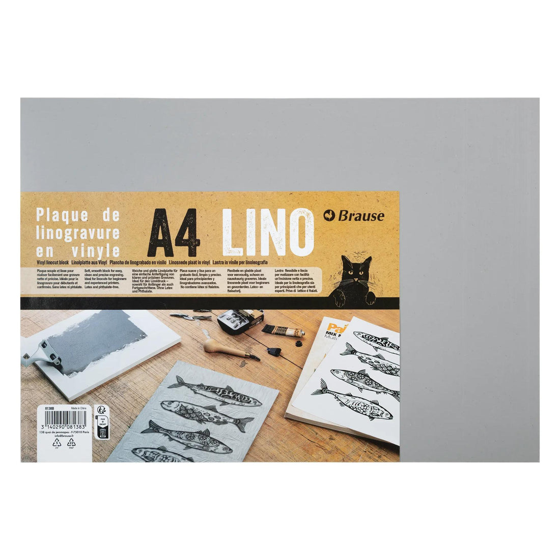 Vinyl block for linol 3mm A4