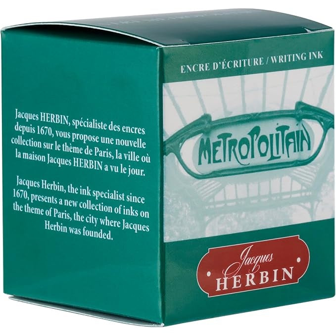 Encre à écrire - Vert - Métro Parisien 30ml J.HERBIN