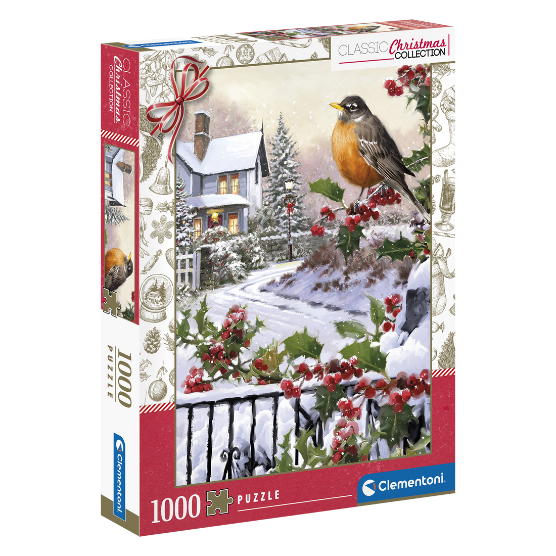 PZ1000: LE ROUGE-GORGE ET BUISSONS DE HOUX CLEMENTONI PUZZLES