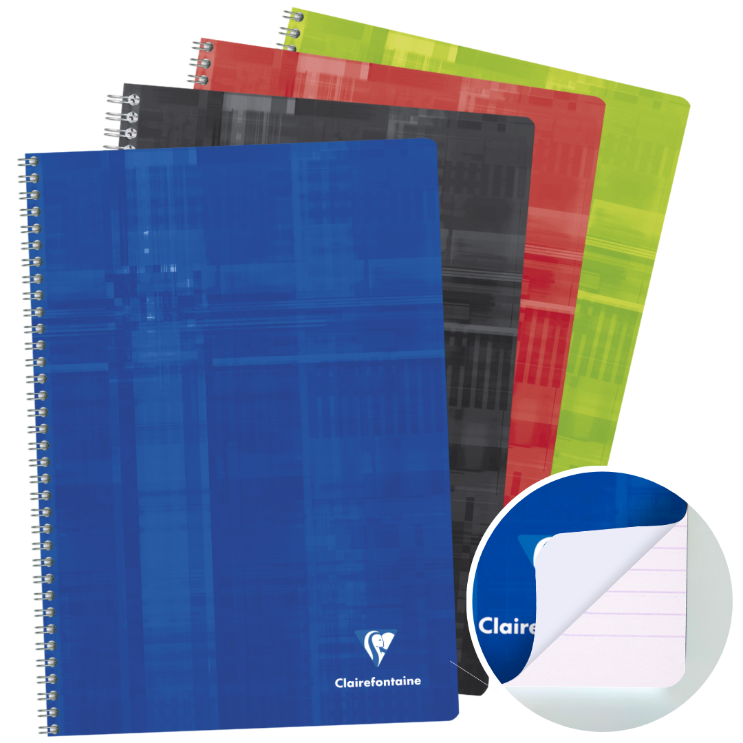 Cahier à spirale ligné 180P 8¼X11¾ CLAIREFONTAINE