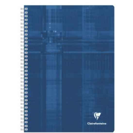 Cahier reliure intégrale 5/5 -assortis- A4. 224 pages (21x29.7cm) CLAIREFONTAINE
