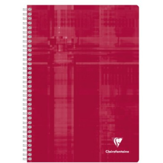 Cahier reliure intégrale 5/5 -assortis- A4. 224 pages (21x29.7cm) CLAIREFONTAINE