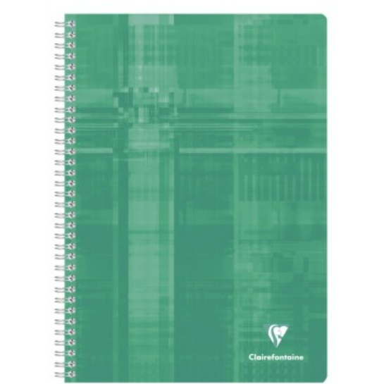 Cahier reliure intégrale 5/5 -assortis- A4. 224 pages (21x29.7cm) CLAIREFONTAINE
