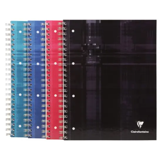 Bind'O bloc-notes reliure intégrale ligné+MC -assortis- A4+. 80 feuilles (22.5x29.7cm) CLAIREFONTAINE