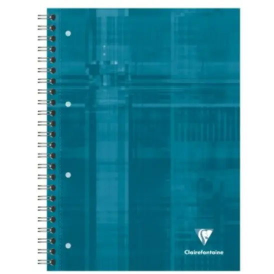 Bind'O bloc-notes reliure intégrale ligné+MC -assortis- A4+. 80 feuilles (22.5x29.7cm) CLAIREFONTAINE