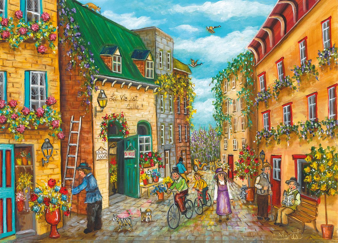 PZ1000: LA RUELLE AUX 1001 FLEURS CLEMENTONI PUZZLES