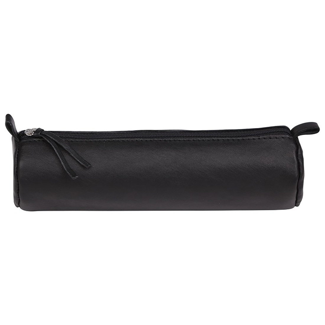 Trousse ronde en cuir -noir vieilli  (5.5x22cm) CLAIREFONTAINE