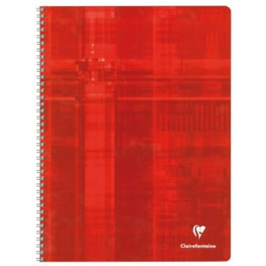 Cahier reliure intégrale seyes -assortis- 180 pages (24x32cm) CLAIREFONTAINE