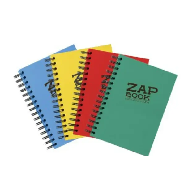 Zap Carnet spiralé recyclé -assortis- A6. 320 pages (10.5x14.8cm) CLAIREFONTAINE