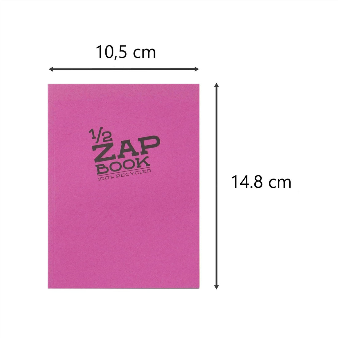 1/2 Zap Book Recycled 36Lb 160P 9x14cm. Assorted