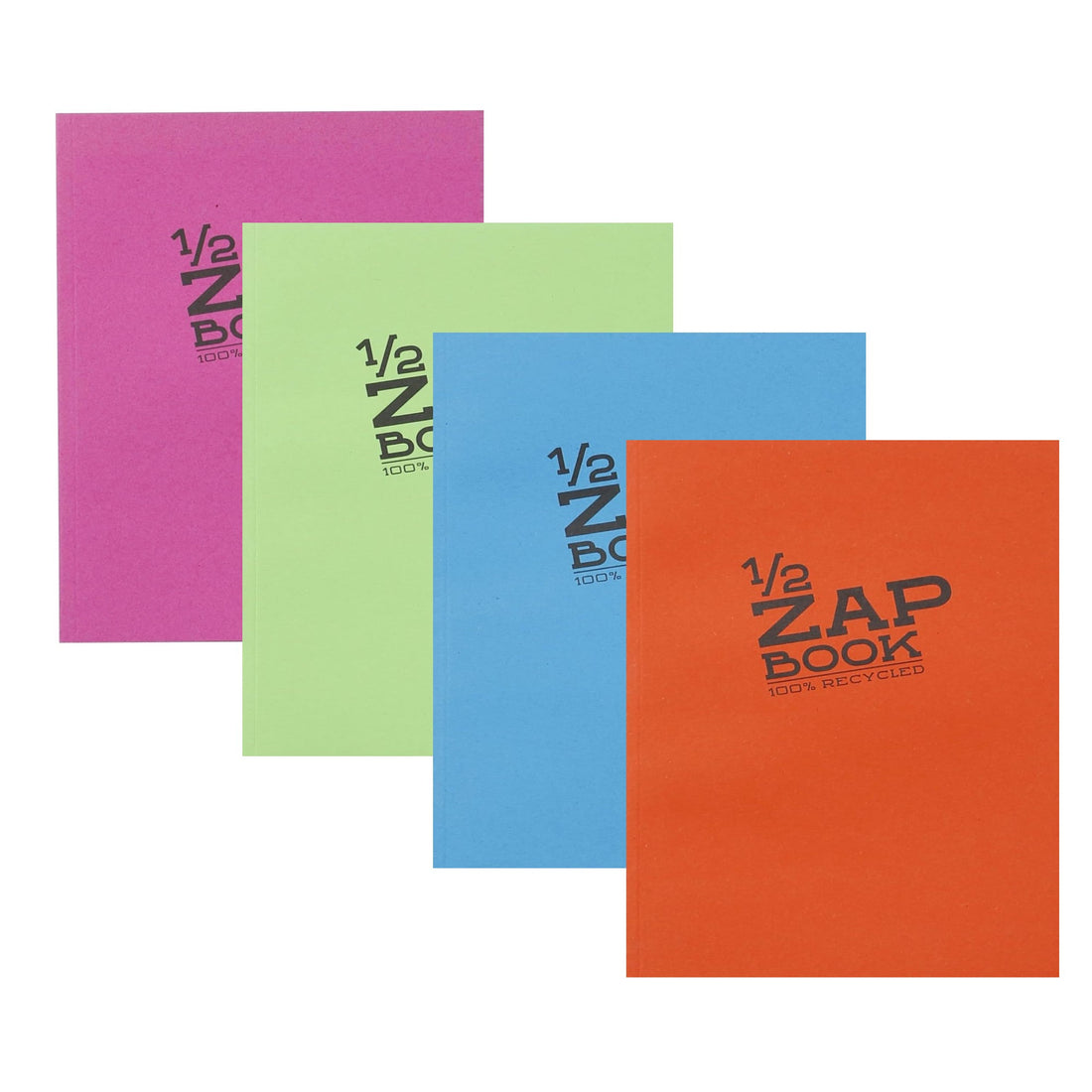 1/2 Zap Book Recycled 36Lb 160P 16.5x21cm . Assorted