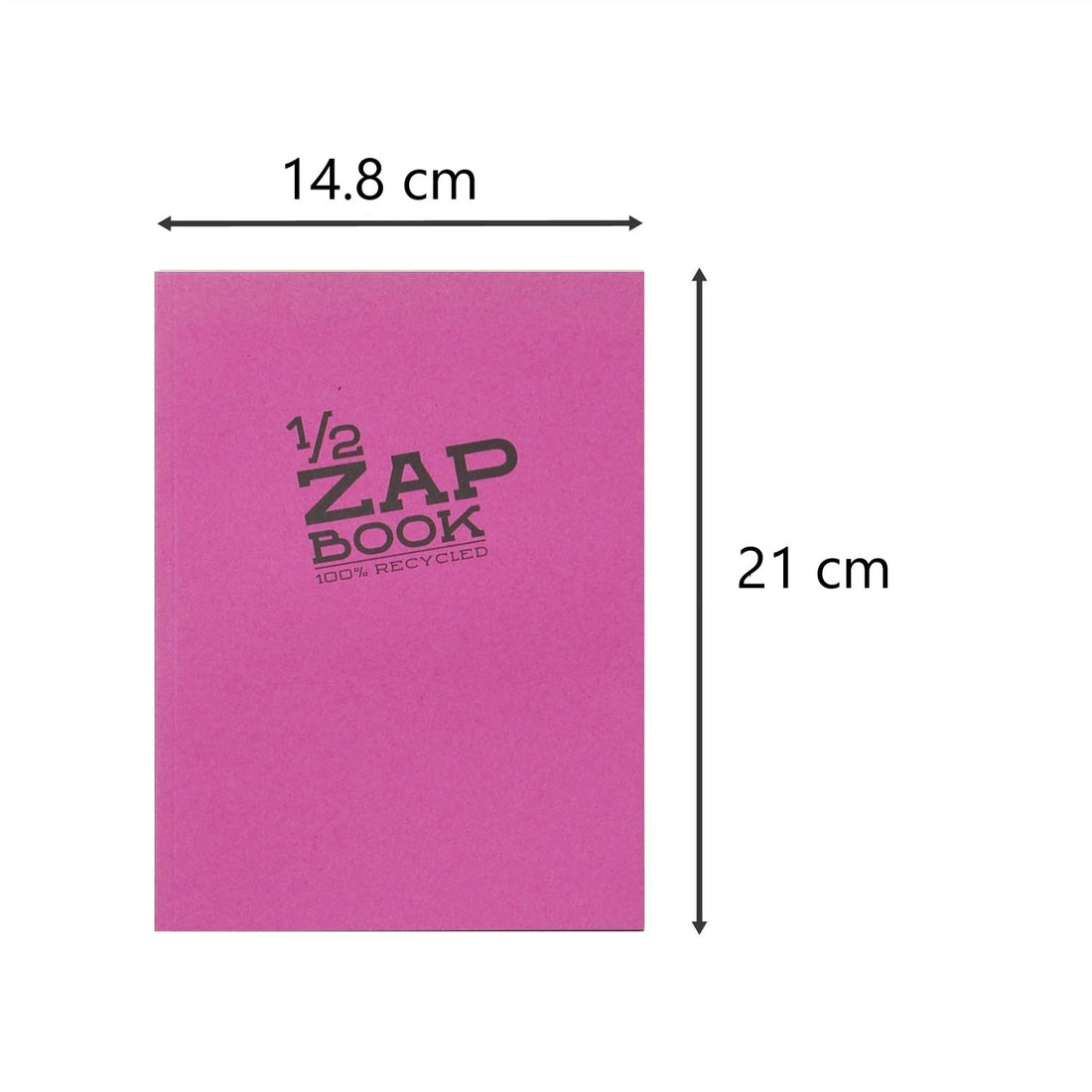 1/2 Zap Book Recycled 36Lb 160P 16.5x21cm . Assorted
