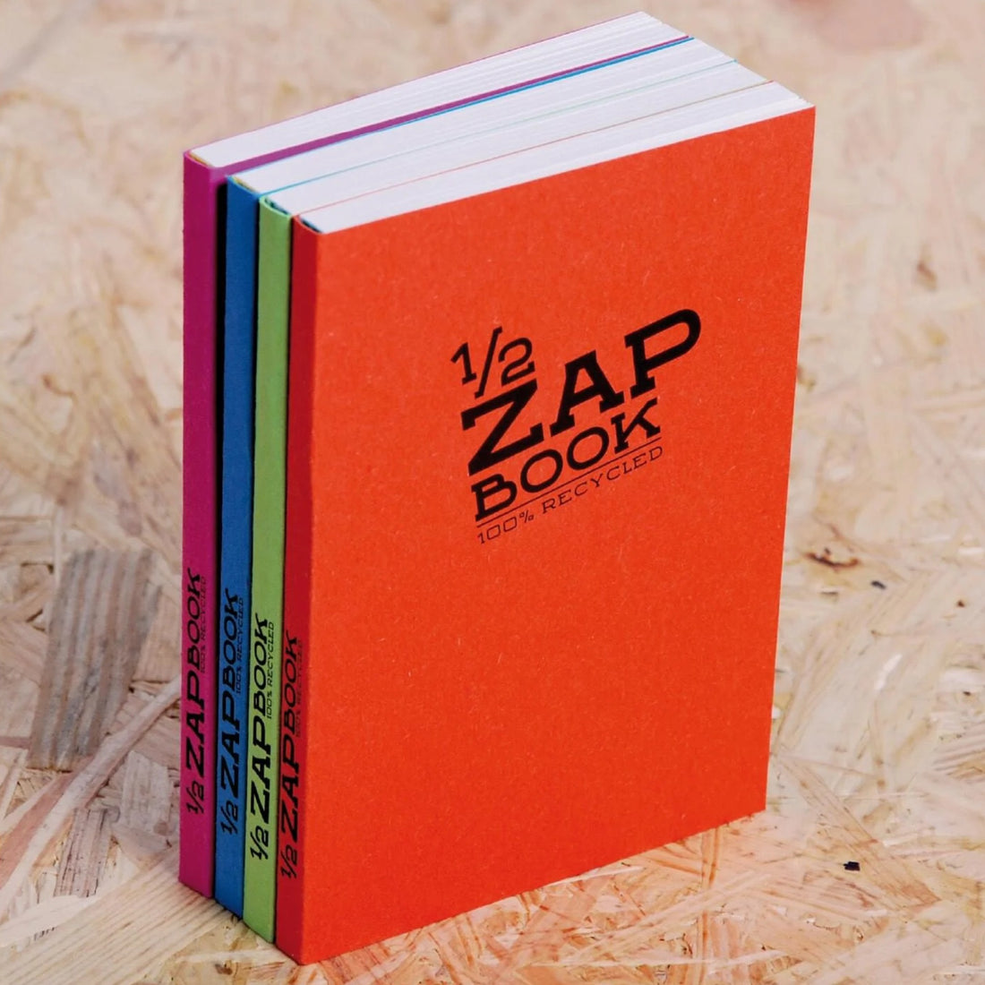 1/2 Zap Book Recycled 36Lb 160P 16.5x21cm . Assorted