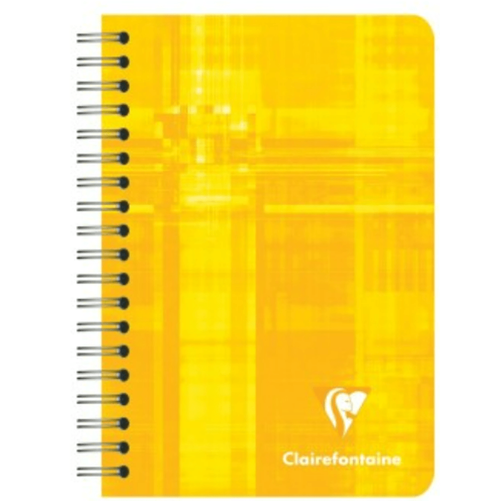 Cahier à  reliure intégrale Uni 180P 9.5x14cm. Assortis CLAIREFONTAINE