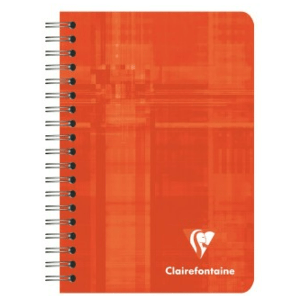 Cahier à  reliure intégrale Uni 180P 9.5x14cm. Assortis CLAIREFONTAINE
