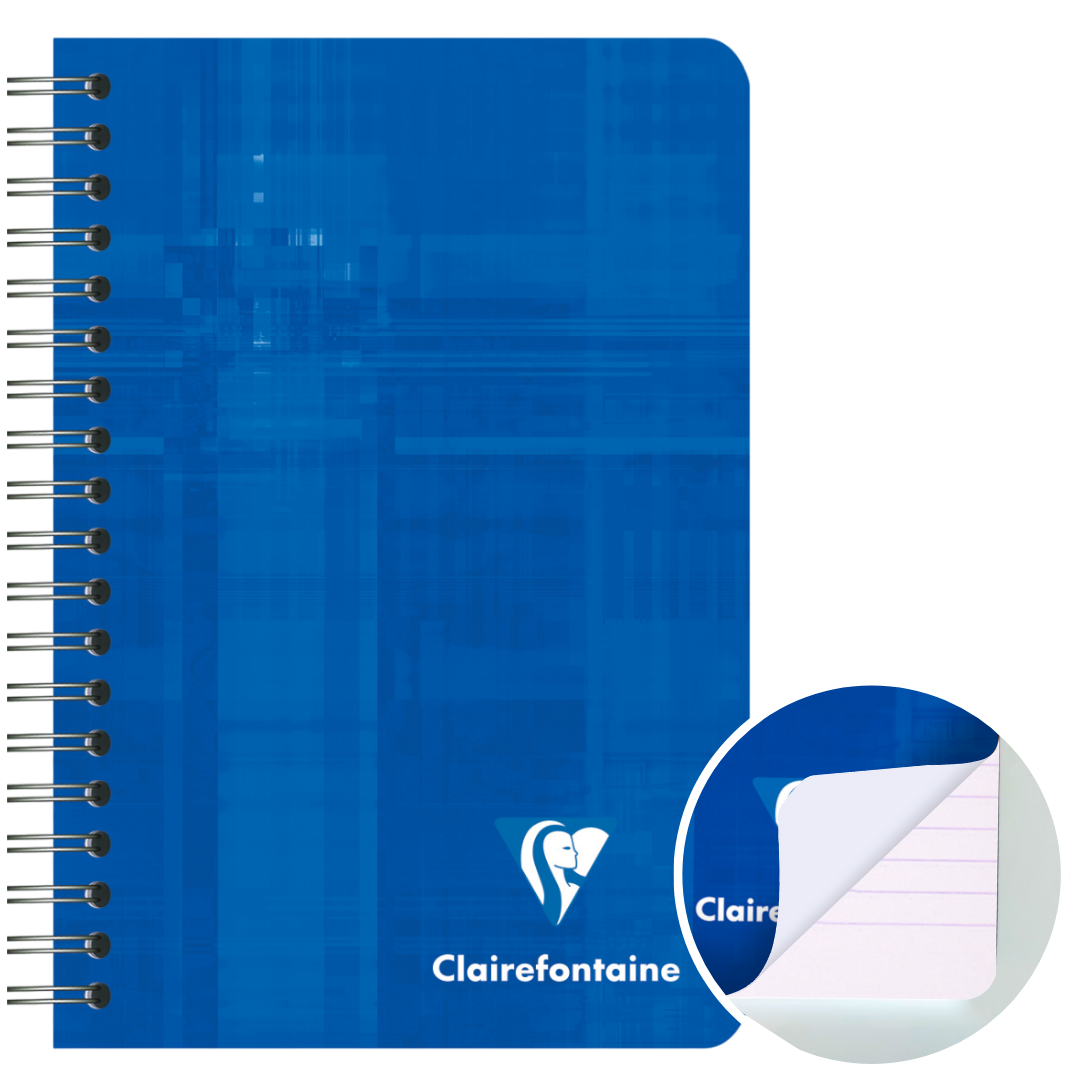 Carnet reliure intégrale ligné -assortis- 180 pages (9x14cm) CLAIREFONTAINE