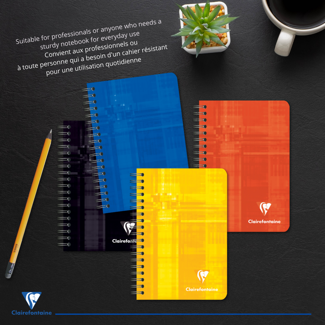 Carnet reliure intégrale ligné -assortis- 180 pages (9x14cm) CLAIREFONTAINE