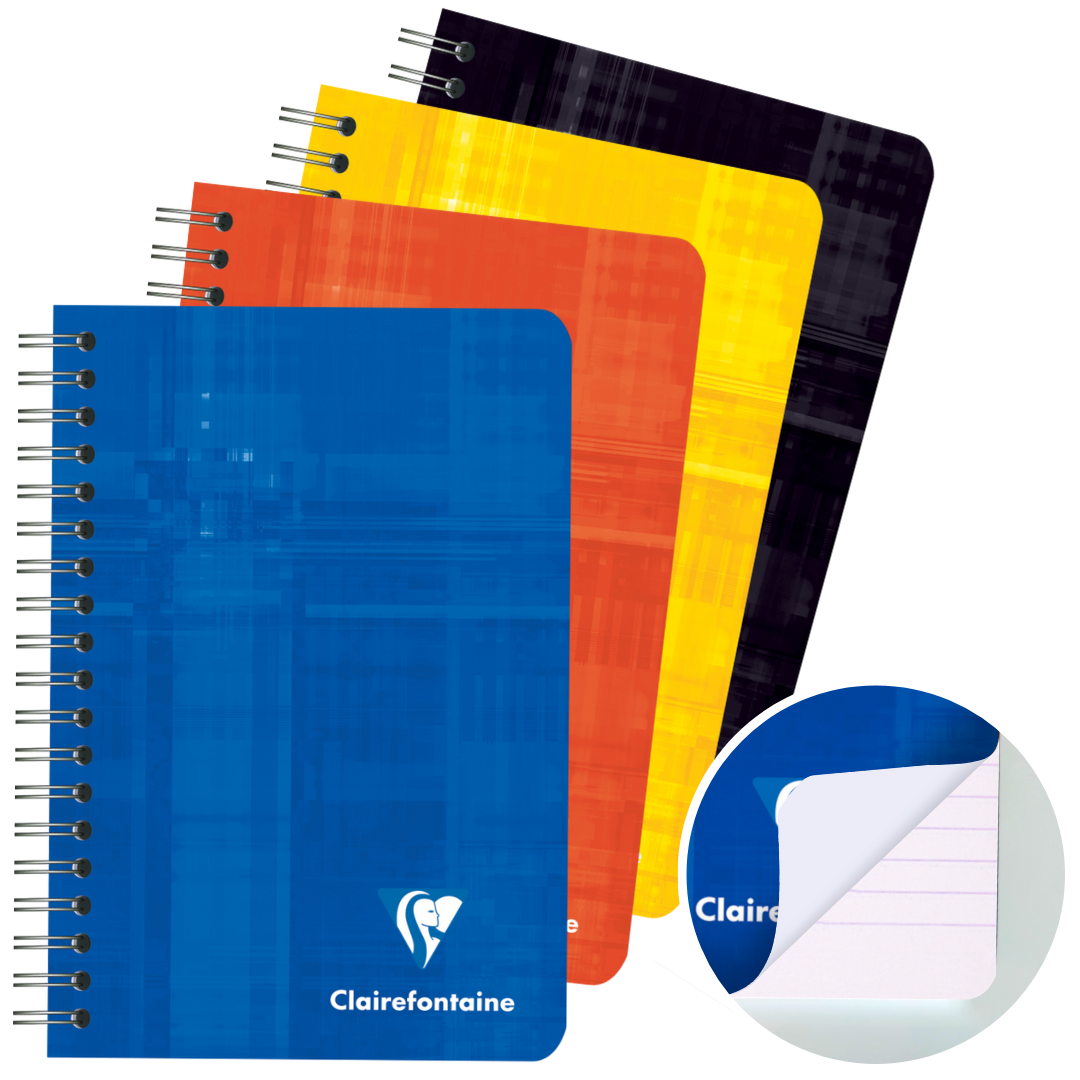 Carnet reliure intégrale ligné -assortis- 180 pages (9x14cm) CLAIREFONTAINE