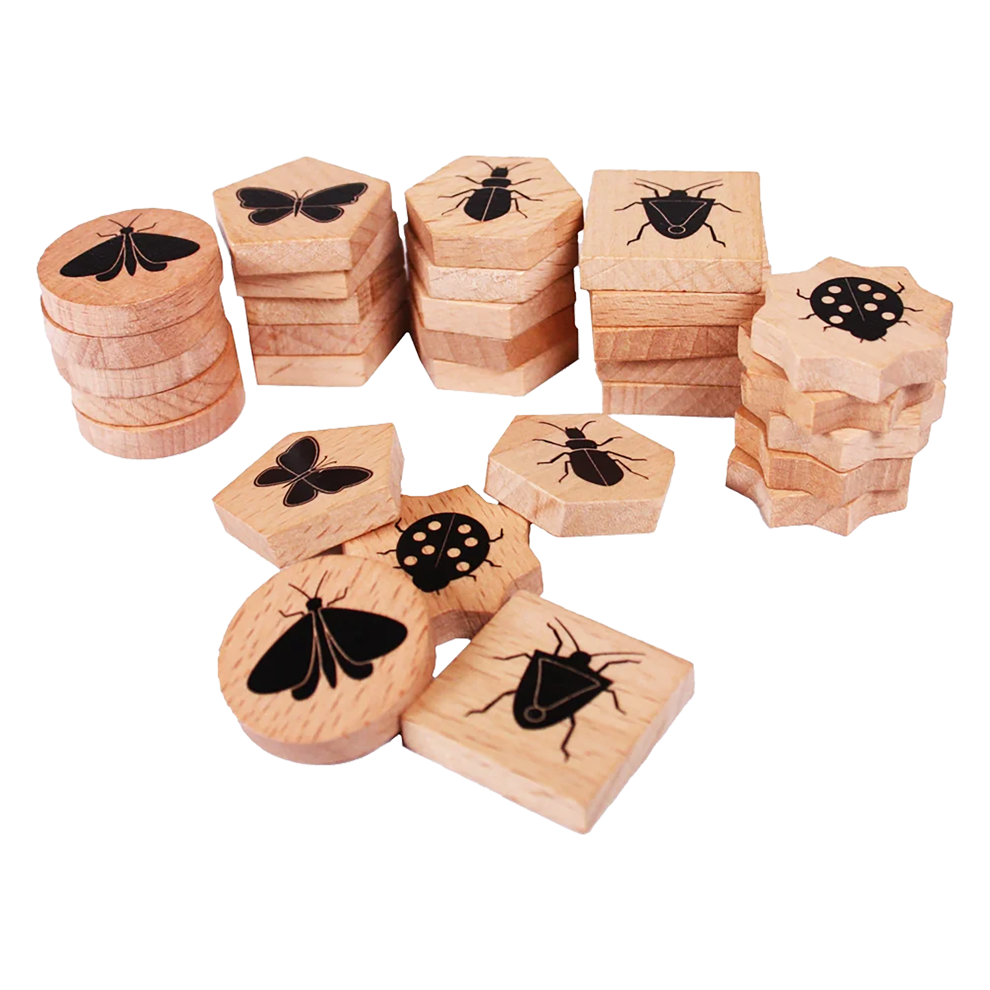 OISEAUX DE PARADIS - JETONS EN BOIS DELUXE ORIGAMES